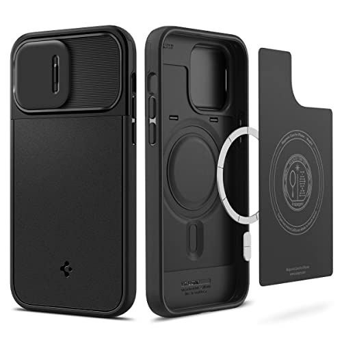 Spigen Optik Armor MagFit Hülle Kompatibel mit iPhone 14 Pro Max -Schwarz von Spigen