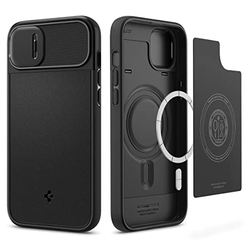 Spigen Optik Armor MagFit Hülle Kompatibel mit iPhone 14 -Schwarz von Spigen