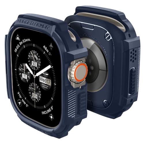 Spigen Rugged Armor Hülle Kompatibel mit Apple Watch Ultra 2 (2023) / Ultra (2022) 49mm - Marine Blau von Spigen