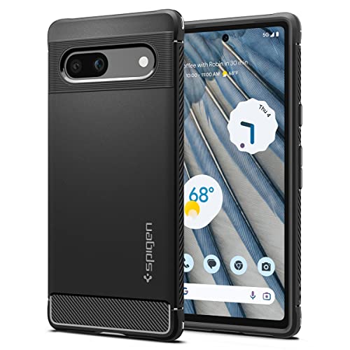 Spigen Rugged Armor Hülle Kompatibel mit Google Pixel 7a -Schwarz von Spigen