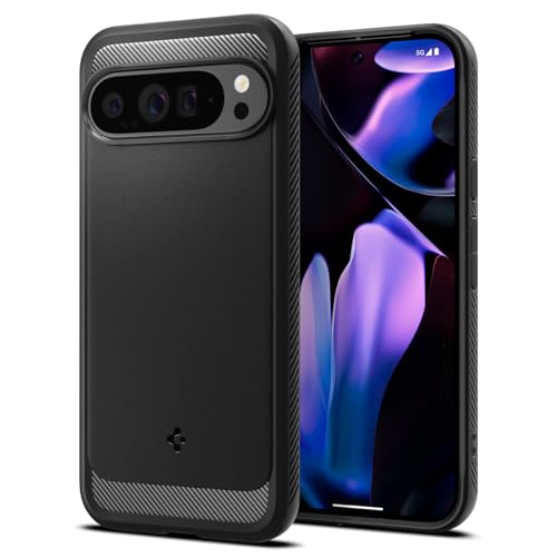 Spigen Rugged Armor Hülle Kompatibel mit Google Pixel 9 Pro XL [Made for Google] -Schwarz von Spigen