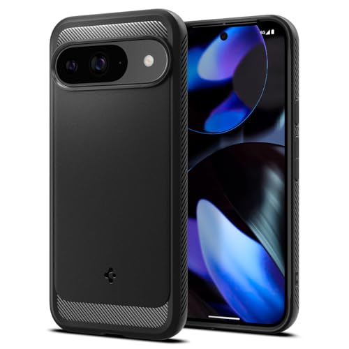 Spigen Rugged Armor Hülle für Google Pixel 9 Pro und Pixel 9 [Made for Google] -Schwarz von Spigen