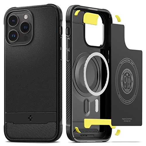 Spigen Rugged Armor MagFit Hülle Kompatibel mit iPhone 14 Pro Max - Matte Black von Spigen