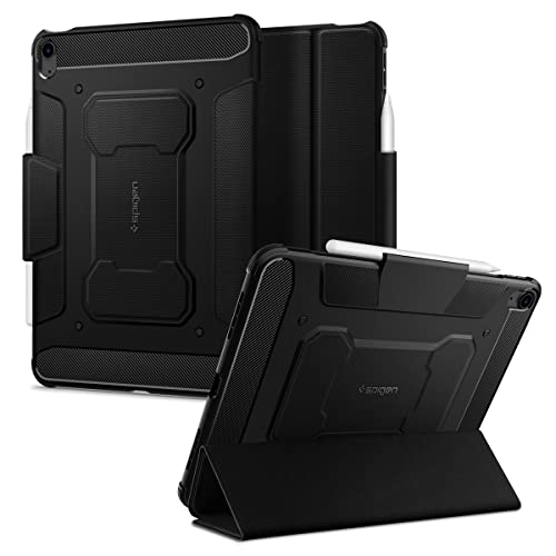 Spigen Rugged Armor Pro Hülle Case kompatibel mit iPad Air 4 (2020) / iPad Air 5 (2022) 10.9 Zoll - Schwarz von Spigen