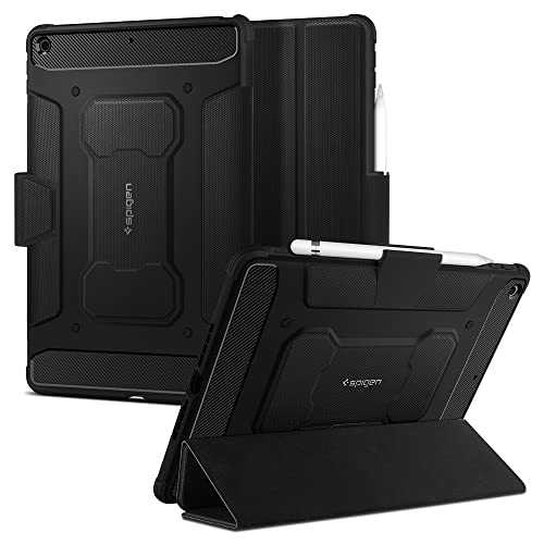 Spigen Rugged Armor Pro Hülle Kompatibel mit iPad 10.2 Zoll iPad 9. Generation 2021 / iPad 8. Gen 2020 / iPad 7. Gen 2019 - Schwarz von Spigen