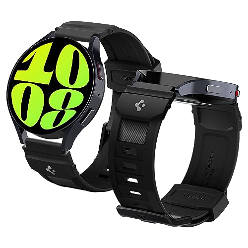 Spigen Rugged Band Armband kompatibel Galaxy Watch 6 | 6 Classic | 5 Pro | 5 | 4 | 4 Classic und alle Smartwatches mit 20mm Breite - Mattschwarz von Spigen