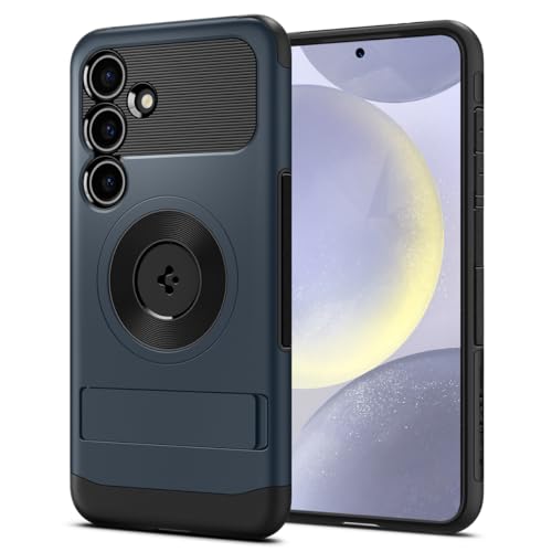 Spigen Slim Armor MagFit Hülle für Samsung Galaxy S24 Plus, Kompatibel mit MagSafe Zubehör -Metal Slate von Spigen