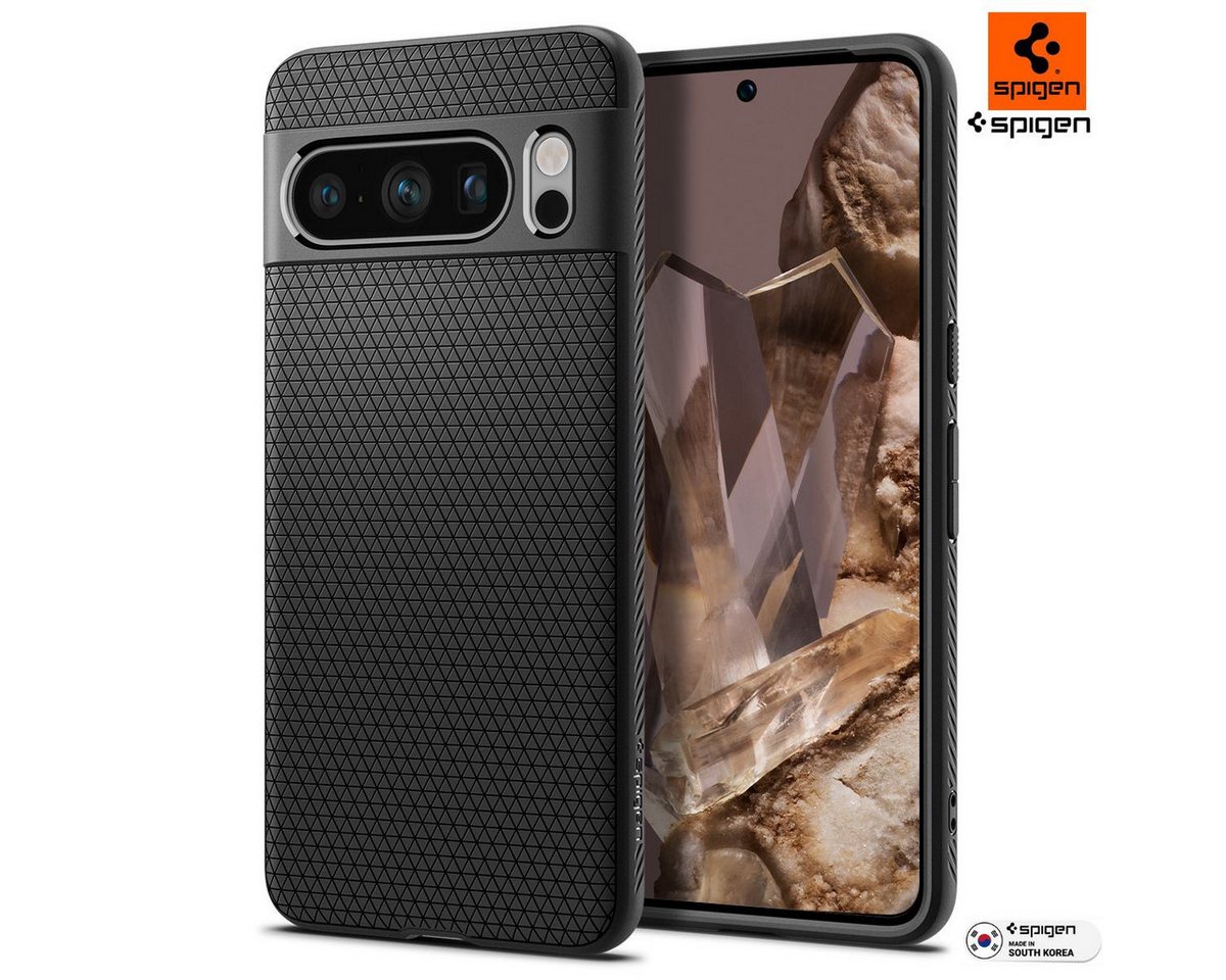 Spigen Smartphone-Hülle Handyhülle Für Google Pixel 8 Pro Schutzhülle Robust Hülle, 360-Grad Schutz, Kabelloses Laden, Robust, Schocksicher, Waschbar von Spigen