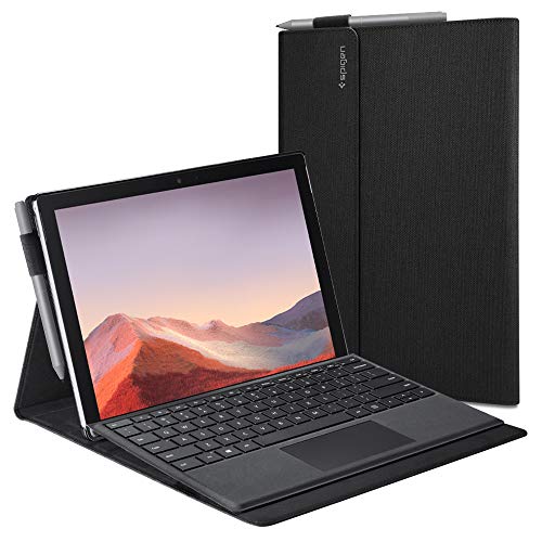Spigen Stand Folio Kompatibel mit Microsoft Surface Pro 7 Plus (2021) / Pro 7 Hülle (2019) / Surface Pro 6 Hülle (2018) - Schwarz von Spigen