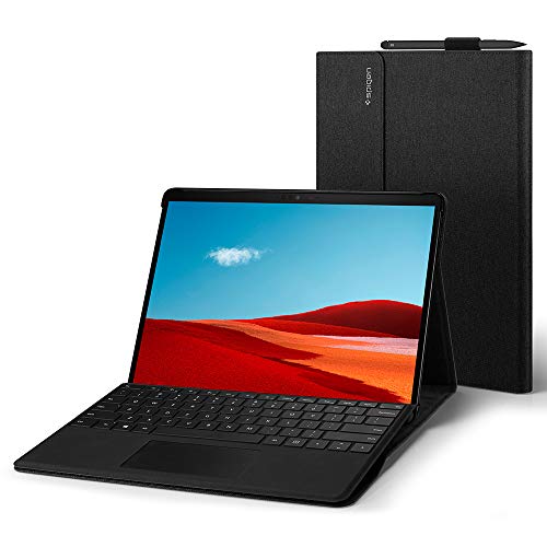 Spigen Stand Folio Kompatibel mit Microsoft Surface Pro X 13 Zoll Hülle (2021/2020/2019) - Schwarz von Spigen