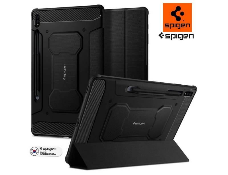 Spigen Tablet-Hülle Tablet Schutz Hülle für Samsung Galaxy Tab S7+ / S8+ Plus Case Cover 12,4 Zoll, Designer, Integrierter Stand, Waschbar, Robust, Stoßfest von Spigen