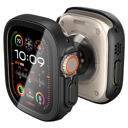 Spigen Thin Fit 360 Hülle mit Bildschirmschutz Kompaitbel mit Apple Watch Ultra 2 (2023) / Ultra (2022) 49mm - Schwarz von Spigen