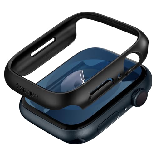 Spigen Thin Fit Hülle Kompatibel mit Apple Watch Serie 9/8/7 41mm - Schwarz von Spigen