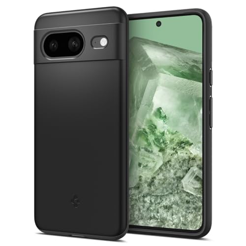 Spigen Thin Fit Hülle Kompatibel mit Google Pixel 8 -Schwarz von Spigen