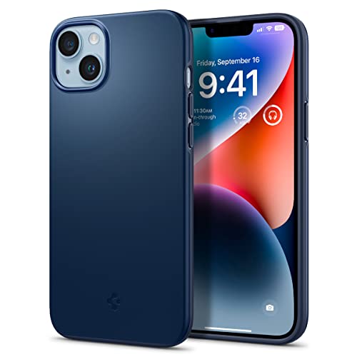 Spigen Thin Fit Hülle Kompatibel mit iPhone 14 Plus -Navy Blue von Spigen