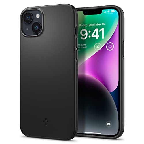 Spigen Thin Fit Hülle Kompatibel mit iPhone 14 Plus -Schwarz von Spigen