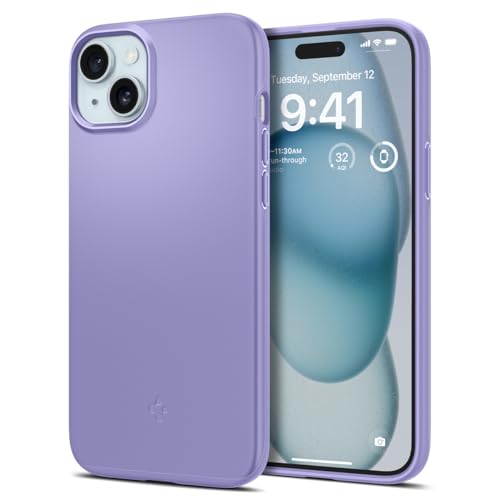 Spigen Thin Fit Hülle Kompatibel mit iPhone 15 -Iris Purple von Spigen