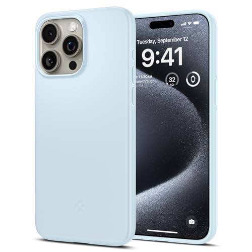 Spigen Thin Fit Hülle Kompatibel mit iPhone 15 Pro -Mute Blue von Spigen