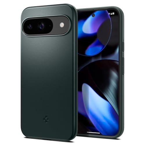 Spigen Thin Fit Hülle für Google Pixel 9 Pro und Pixel 9 [Made for Google] -Abyss Green von Spigen