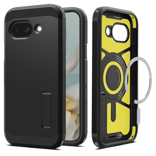 Spigen Tough Armor(AI) MagFit Hülle für Google Pixel 9a, Kompatibel mit MagSafe -Matte Black von Spigen