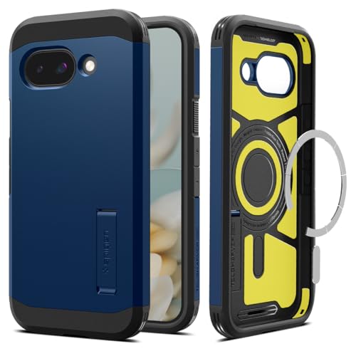 Spigen Tough Armor(AI) MagFit Hülle für Google Pixel 9a, Kompatibel mit MagSafe -Navy Blue von Spigen