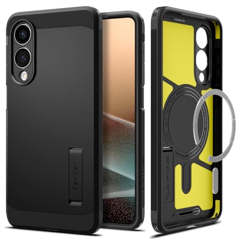 Spigen Tough Armor (AI) MagFit Hülle für Samsung Galaxy S25 Edge, Kompatibel mit MagSafe -Schwarz von Spigen