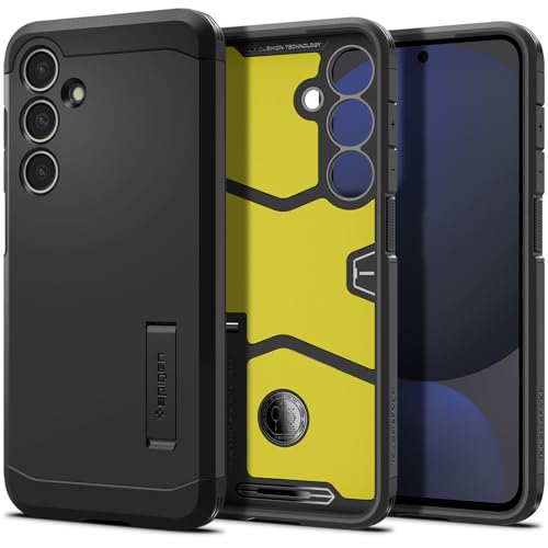 Spigen für Samsung Galaxy S24 FE Hülle [Integrierter Kickstand] Tough Armor Handyhülle Samsung S24 FE -Schwarz von Spigen
