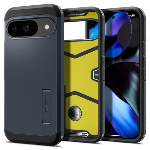 Spigen Tough Armor Hülle für Google Pixel 9 Pro und Pixel 9 [Made for Google] -Metal Slate von Spigen