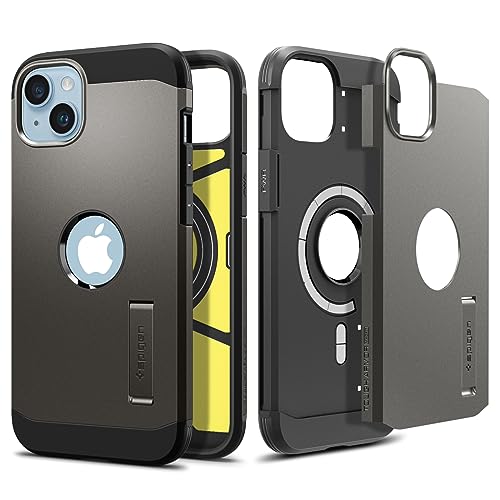 Spigen Tough Armor MagFit Hülle Kompatibel mit iPhone 14 -Gunmetal von Spigen