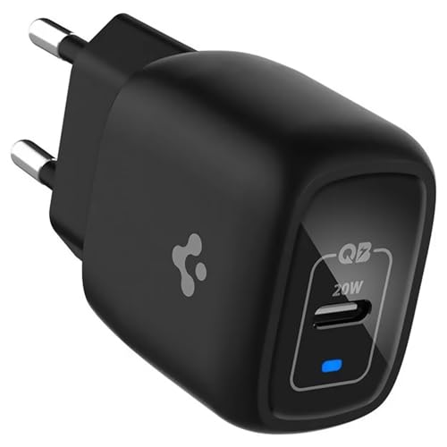 Spigen USB C Ladegerät, 20W PD Netzteil USB C GaN Schnellladegerät kompatibel mit Pixel 7a iPhone 15 14 13 12 Plus Pro Max Mini SE 11 X XS XR 8 AirPods iPad Air 4 Steam Deck und mehr von Spigen