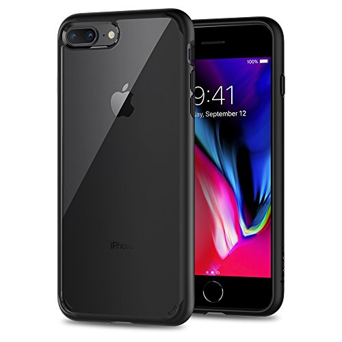 Spigen Ultra Hybrid 2 Hülle Kompatibel mit iPhone 8 Plus und Kompatibel mit iPhone 7 Plus -Schwarz von Spigen