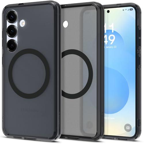 Spigen Ultra Hybrid MagFit Hülle für Samsung Galaxy S25, Kompatibel mit MagSafe -Frost Black von Spigen
