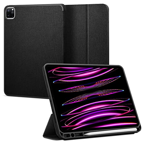 Spigen Urban Fit Hülle Kompatibel Mit iPad Pro 12.9 Zoll Generation 6 2022 | 5 2021 mit Apple Pencil (2. Gen) Halter - Schwarz von Spigen