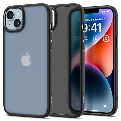 Spigen für iPhone 14 Plus Ultra Hybrid Hülle [Anti-Yellowing] Case Handyhülle Schutzhülle Cover Transparent Durchsichtig Dünn Slim -Matte Black von Spigen