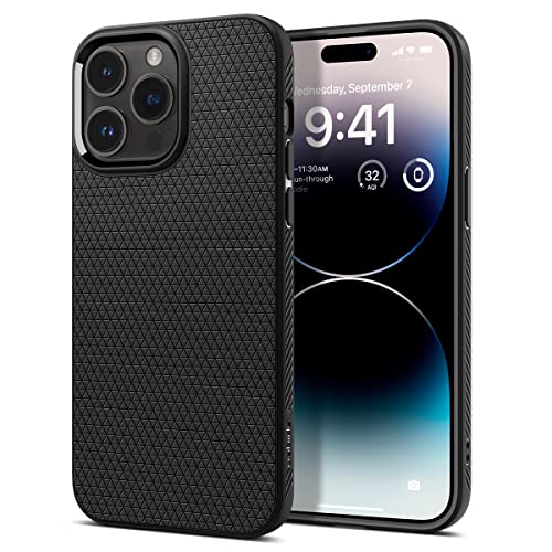 Spigen für iPhone 14 Pro Max Liquid Air Hülle Case Handyhülle -Matte Black von Spigen