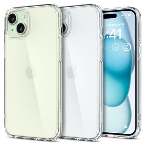 Spigen für iPhone 15 Plus Ultra Hybrid Hülle [Anti-Yellowing] Case Handyhülle Schutzhülle Cover Transparent Durchsichtig Dünn Slim -Crystal Clear von Spigen