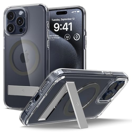 Spigen für iPhone 15 Pro Max Ultra Hybrid S MagFit All-in-One Hülle mit Ständer Kompatibel mit MagSafe Handyhülle Case Schutzhülle -Graphite von Spigen