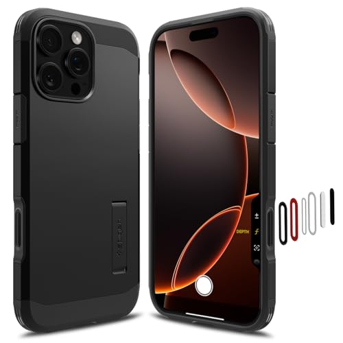 Spigen für iPhone 16 Pro Kamerasteuerung Aktivierte Hülle Tough Armor T (AI) MagFit, Kompatibel mit MagSafe Zubehör -Schwarz von Spigen