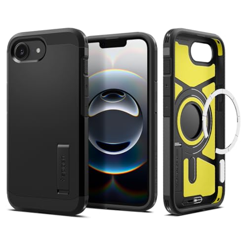 Spigen für iPhone 16e Hülle Tough Armor (AI) MagFit, Kompatibel mit MagSafe Zubehör -Schwarz von Spigen
