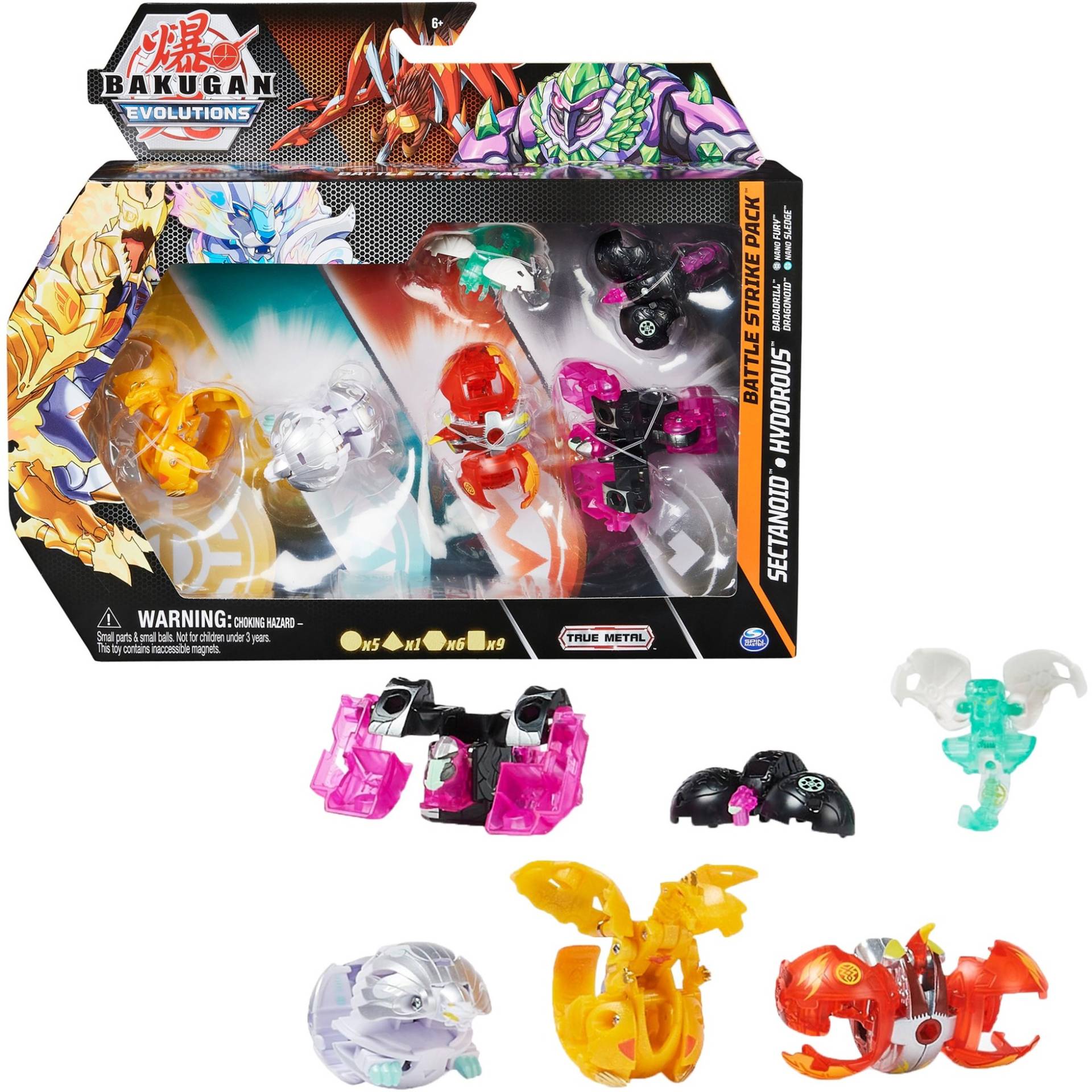 Bakugan Evolutions Battle Strike 6er-Pack, Geschicklichkeitsspiel von Spin Master