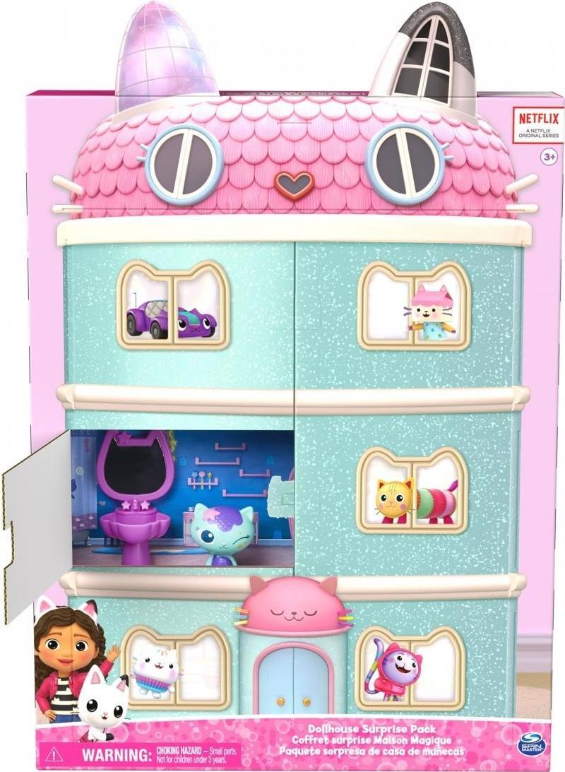 Gabby's Dollhouse Gabbys Dollhouse - Überraschungspackung (nur bei Amazon erhältlich) - Spielzeugfiguren und Spielsets mit Puppenhausmöbeln und Kinderspielzeug für Mädchen und Jungen (6065400) von Spin Master