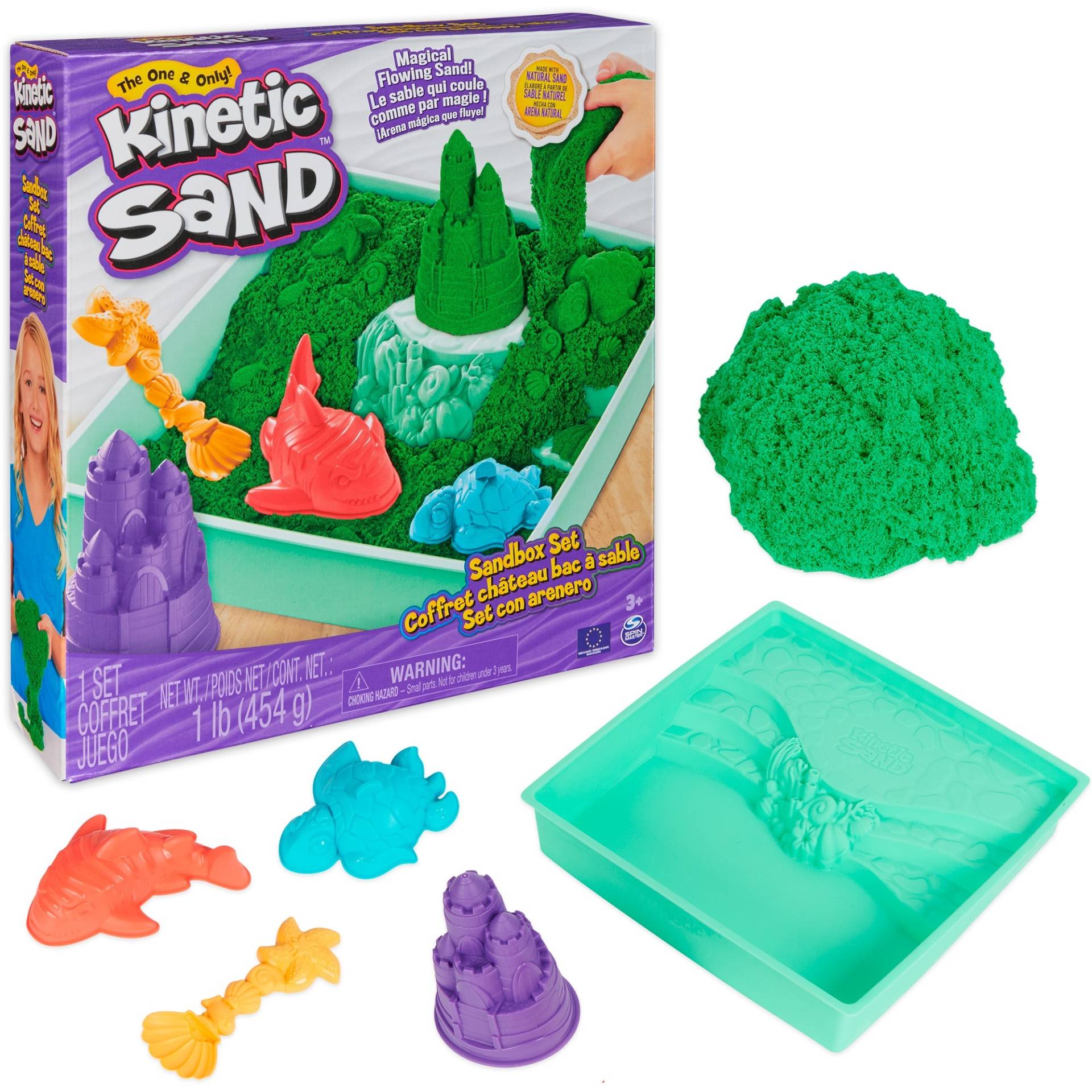Kinetic Sand - Sandbox Set grün, Spielsand von Spin Master