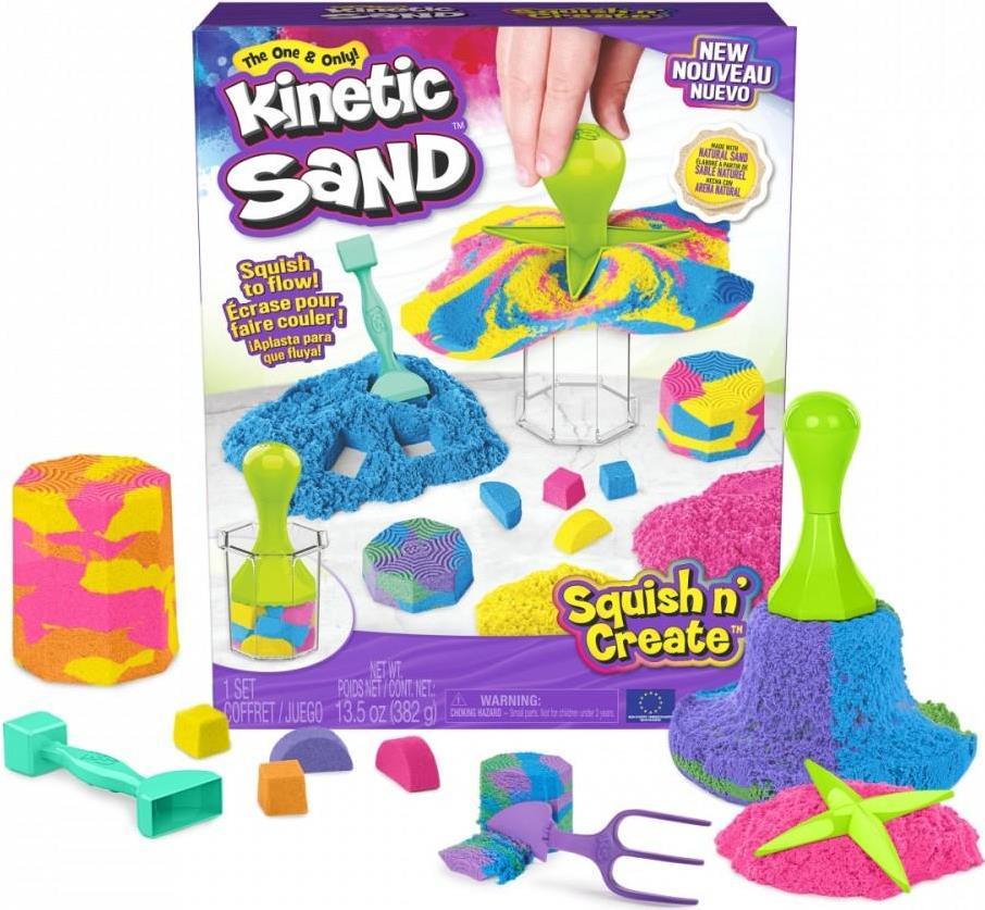 Kinetic Sand Squish N Create Set - Kinetischer Sand für Kinder - 3 Jahr(e) - Blau - Pink - Gelb (6065527) von Spin Master