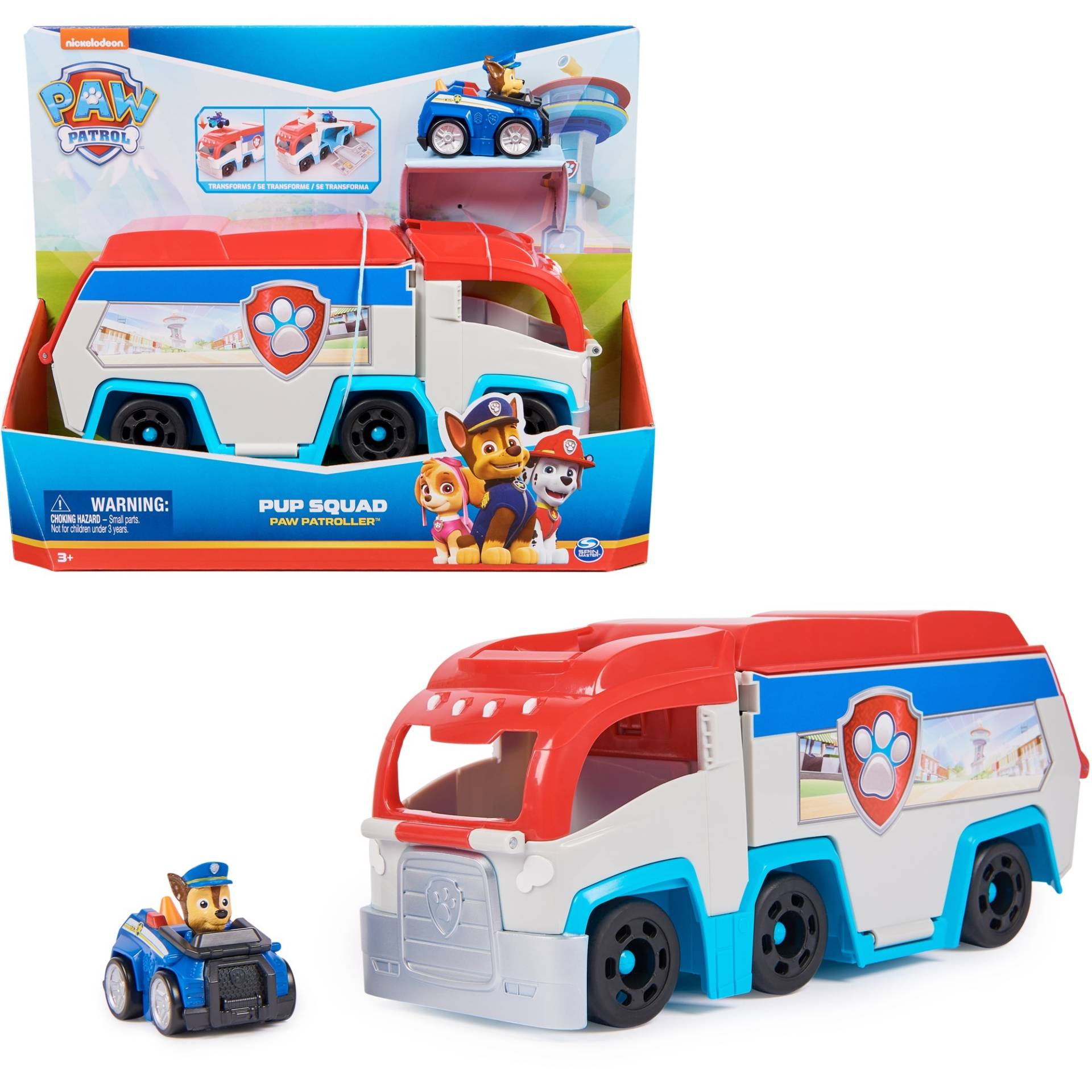 Paw Patrol - Pup Squad Patroller mit Chase-Spielzeugauto, Spielfahrzeug Paw Patrol - Pup Squad Patroller mit Chase-Spielzeugauto, Spielfahrzeug von Spin Master