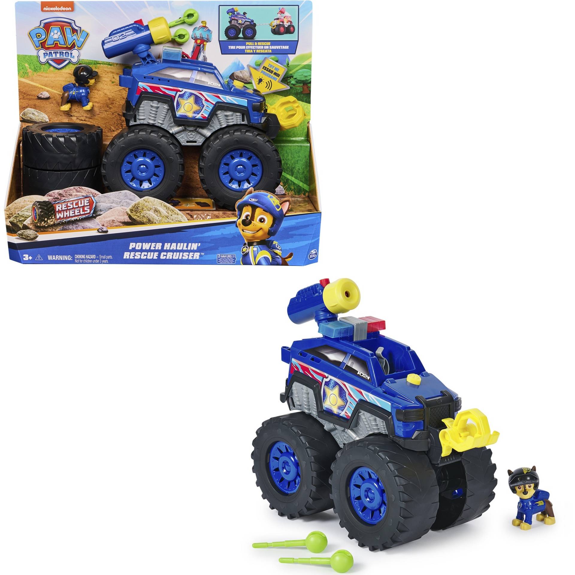 Paw Patrol Rescue Wheels - Chases Deluxe Monstertruck mit Geschoss-Abwurf, motorisierter Seilwinde, Lichtern & Geräuschen, Spielfahrzeug Paw Patrol Rescue Wheels - Chases Deluxe Monstertruck mit Geschoss-Abwurf, motorisierter Seilwinde, Lichtern & Geräuschen, Spielfahrzeug von Spin Master