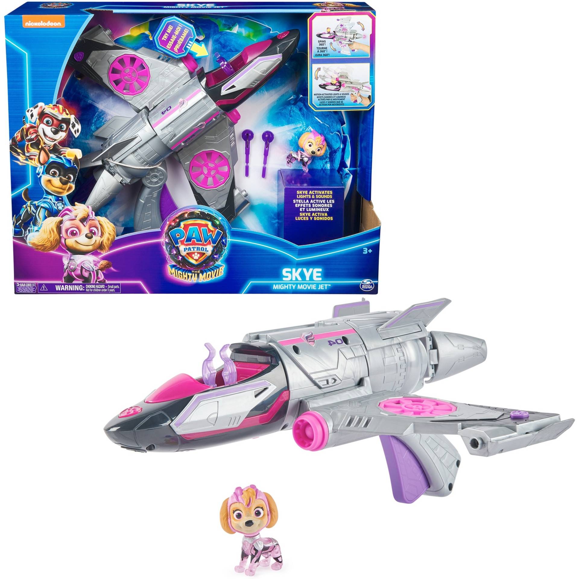 Paw Patrol: Der Mighty Kinofilm, Skyes Deluxe Superhelden-Jet inkl. Skye Figur, Spielfahrzeug Paw Patrol: Der Mighty Kinofilm, Skyes Deluxe Superhelden-Jet inkl. Skye Figur, Spielfahrzeug von Spin Master