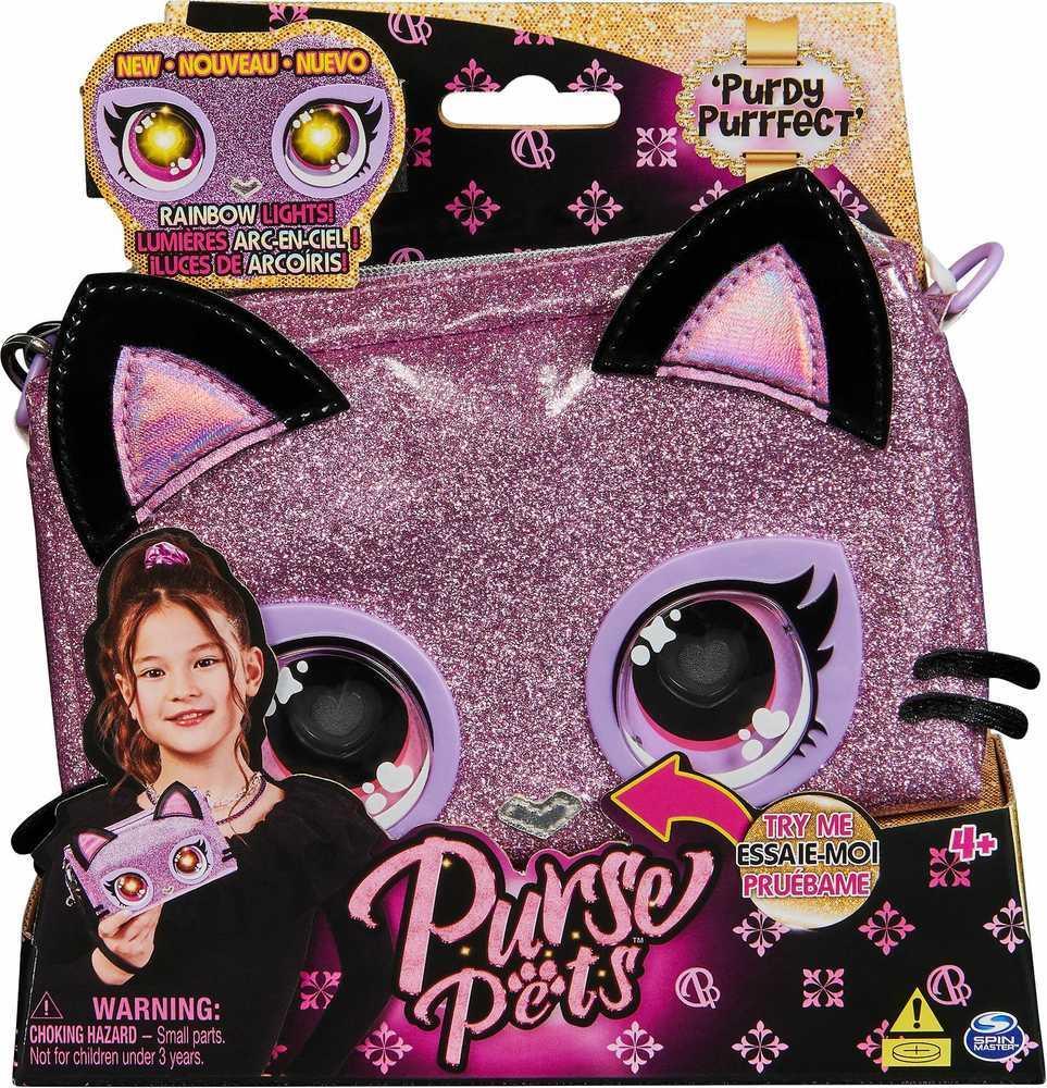 Purse Pets Clutch Purdy Purrfect Kätzchen - Mädchen - Unterarmtasche - Schwarz - Schwarz - Pink - Abbildung - 177,8 mm (6067884) von Spin Master