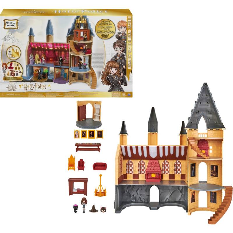 Wizarding World Harry Potter - Hogwarts Schloss Spielset mit Licht und Sound, Spielfigur von Spin Master