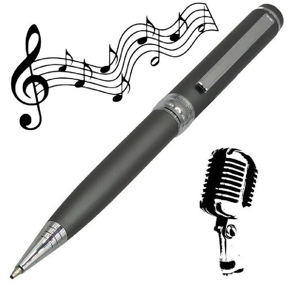 SpionProfi 32GB Kugelschreiber Mini Voice Recorder Diktiergerät Ton Aufnahmegerät Digitales Diktiergerät (Kugelschreiber mit versteckte Voice Recorder Diktiergerät Spy Spion) von SpionProfi