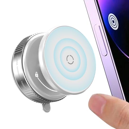Spizummp Vakuum-Magnet-Handyhalterung | Vakuum-Magnet-Telefonständer für Auto, 360 Grad drehbar, starke Magnetunterstützung, Auto-Innenzubehör, Schreibtischständer für alle Smartphones Spizummp Vakuum-Magnet-Handyhalterung | Vakuum-Magnet-Telefonständer für Auto, 360 Grad drehbar, starke Magnetunterstützung, Auto-Innenzubehör, Schreibtischständer für alle Smartphones von Spizummp